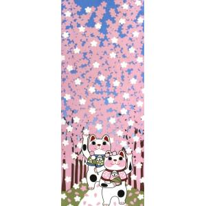 手ぬぐい 和柄 ねこ サムライ 侍 新撰組 福招き猫 日本製 手拭い