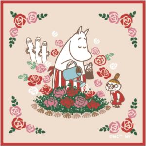 おくばりギフト リボンハンカチ チェック レッド ミニタオル ガーゼ