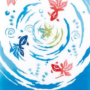 日本手ぬぐい 和柄 おしゃれ 清涼金魚 ken...の詳細画像4
