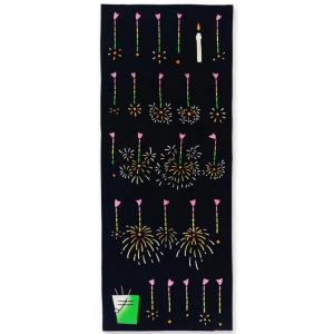 日本手ぬぐい ハイビスカスの庭 kenema 和柄 おしゃれ 海 夏 水面 花火