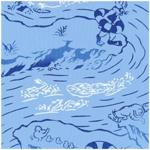 日本手ぬぐい 和柄 おしゃれ 鳥獣戯画 水泳2...の詳細画像3
