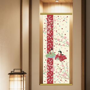 濱文様 絵手ぬぐい 舞桜と豆柴 春 柴犬 さくら 手拭い 絵てぬぐい