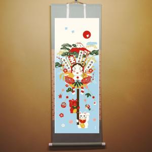 濱文様 絵手ぬぐい 赤富士熊手 冬 お正月 縁起 手拭い メール便対応