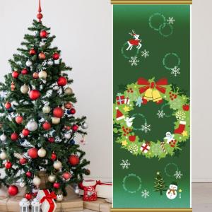 濱文様 絵手ぬぐい クリスマスリース 冬 手拭い てぬぐい