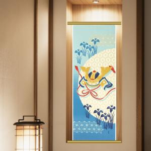 濱文様 手ぬぐい 豆柴春うらら 絵手ぬぐい 柴犬 大坂造幣局 手拭い