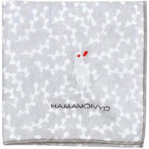 濱文様 リバーシブルガーゼハンカチ ナチュラルリーフとうさぎ ネコポス ポイント消化