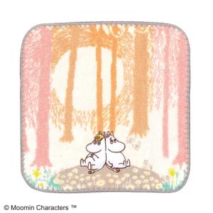 ムーミン ミニハンカチ あたたかな森 ミニタオル 抗菌防臭加工 MOOMIN 25×25cm ハンドタオル メール便可 ポイント消化
