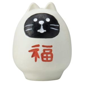 concombre 福ねこだるま 黒猫 ダルマ 招き猫 ネコ DECOLE デコレ コンコンブル フィギュア クリックポスト不可