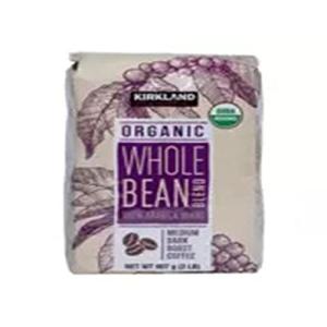 カークランド オーガニック ホールビーンブレンド 907g ミディアムダークローストコーヒー豆 100% アラビカ産 *907g レギュラー