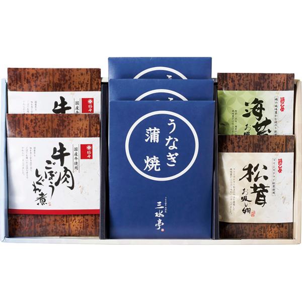 三河一色産うなぎの蒲焼・柿安・お吸物セット MU-AJJ  香典返し 御供 粗供養 詰め合わせ ギフ...