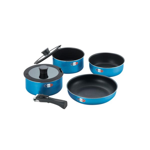 ジャンヌ・エコール 着脱ハンドル鍋4点セット JE-123R 香典返し 御供 プレゼント 内祝い ご...