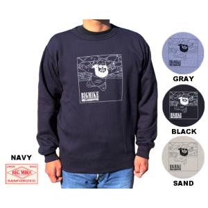 【在庫限りの特別価格！】BIG MIKE ビッグマイク アメカジ メンズ スウェット トレーナー 裏...