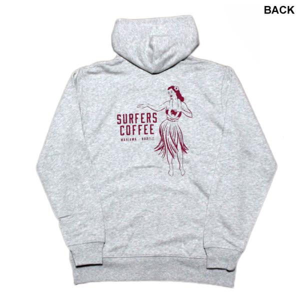 ハワイアンカジュアル SURFERS COFFEE HULA GIRL ZIPフーディー サーファー...