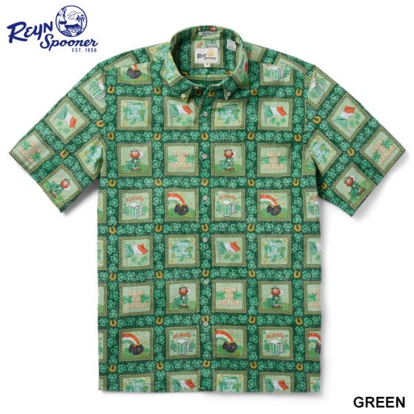 Reynspooner レインスプーナー アロハシャツ ST. PATRICK'S DAY セイント...