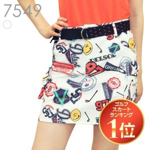 ワッペン柄カーゴスカート アンダーパンツ付 丈長め 大きいサイズ レディースゴルフウェア ウィルマート