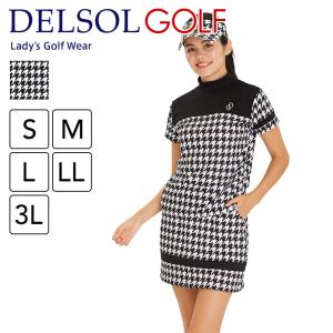 【完売御礼】千鳥柄セットアップ S/M/L/LL/3L レディースゴルフウェア　cdr_gc｜delsol-golf