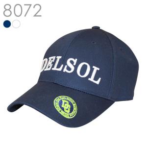 ロゴ刺繍入りキャップ　日焼け予防　定番　レディースゴルフウェア｜delsol-golf