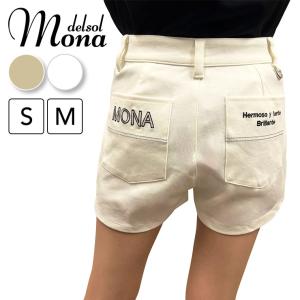 mona delsol  バック刺繍ショートパンツ S/M 小さいサイズ レディースゴルフウェア｜delsol-golf