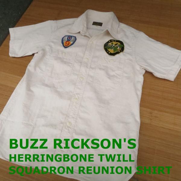 BUZZ RICKSON&apos;S バズリクソンズ ヘリンボーン ツイル スコードロン リユニオン 半袖 ...