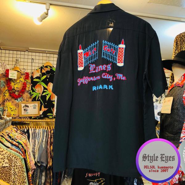 STYLE EYES スタイルアイズ レーヨンボウリングシャツ   “WEST GATE LANES...