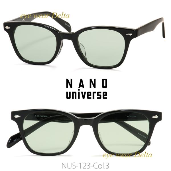 NANO universe ナノユニバーサル サングラス NUS-123-3 ウエリントンスタイル ...