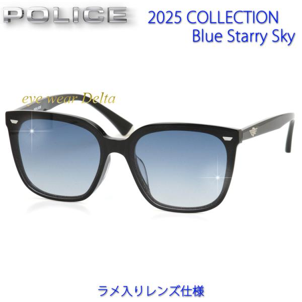 POLICE ポリス サングラス 2025年モデル SPLP99K-700B 星空ラメ入りレンズ 国...