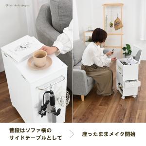 ほぼ完成品 スリムメイクワゴン ドレッサー 鏡...の詳細画像1