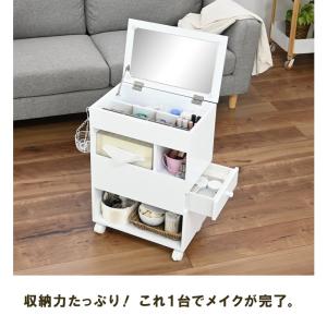 ほぼ完成品 スリムメイクワゴン ドレッサー 鏡...の詳細画像3