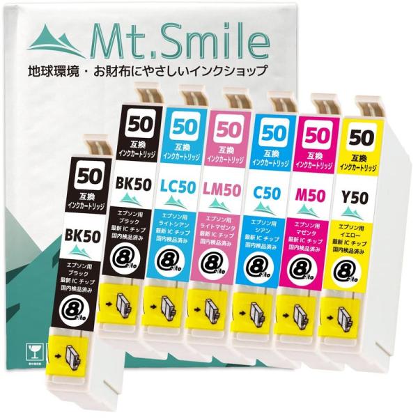 Mt.Smile インク IC6CL50 (6色+BK=7本 BK×2/C/M/Y/LC/LM)(対...