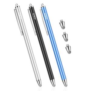 MEKO iPadタッチペン タブレット スマートフォン スタイラスペン iPhone android ツムツム 導電繊維 マイクロニット6｜den-brilliant