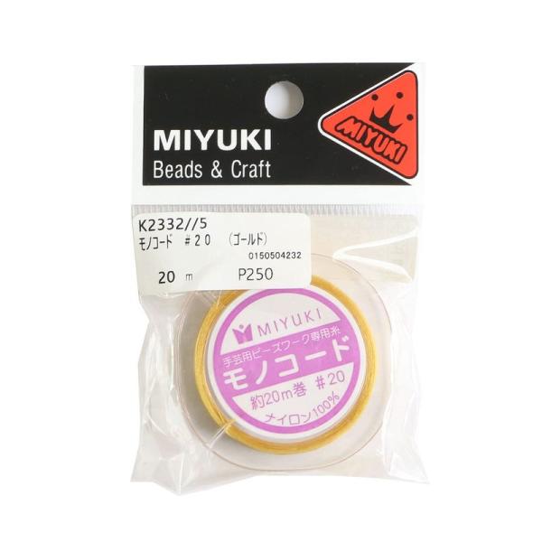 MIYUKI ビーズワーク専用糸 「モノコード」 #20/20m巻 ゴールド K2332/5