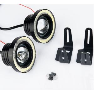 Lanx. LED フォグランプ イカリング ヘッドライト グリーン 左右 2個 セット 汎用 高性能 COB 防水 車用 ダンパー 超爆光｜den-brilliant