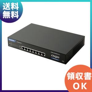 エレコム スイッチングハブ 8ポート 金属筺体 PoE 静音ファンレス