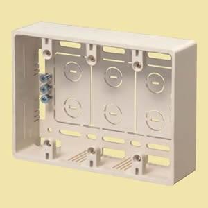 未来工業 プラモール用 深形モール用スイッチボックス(ケーブル配線用露出スイッチボックス) 3ケ用深...