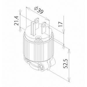明工社 医用接地プラグ 透明 15A 125V...の詳細画像1