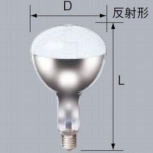 三菱 高効率形高圧ナトリウムランプ ハイルックス・L 反射形 220W E39口金 NHR220・L｜dendenichiba