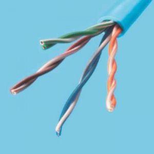 伸興電線 LAN用メタルケーブル Cat5e 耐燃性ポリエチレンシース 300m巻 緑 EM-SKLAN0.5×4P×300mミドリ｜dendenichiba