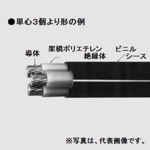 住電日立ケーブル 切売販売 600V 単心より合わせ形架橋ポリエチレン絶縁ビニルシース電力ケーブル 単心2個より形 200mm2 黒 600V-CVD200SQ｜dendenichiba