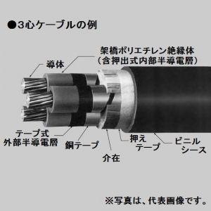 住電日立ケーブル 切売販売 6600V 架橋ポリエチレン絶縁ビニルシース電力ケーブル 200mm2 単心 10m単位切売 黒 6600V-CV200SQ×1C×10m｜dendenichiba