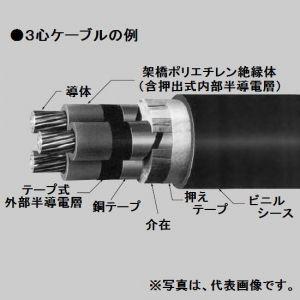 住電日立ケーブル 切売販売 6600V 架橋ポリエチレン絶縁ビニルシース電力ケーブル 250mm2 単心 1m単位切売 黒 6600V-CV250SQ×1C｜dendenichiba