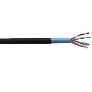 関西通信電線 屋外用LANケーブル Cat5e 100m巻 黒 UTP-C5E-W(0.5×4P)クロ×100m