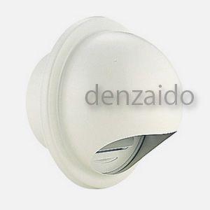 バクマ工業 丸型フード付換気口 開口部:小 防火ダンパー付 アミ付 取付穴付 ステンレス製 アイボリ...