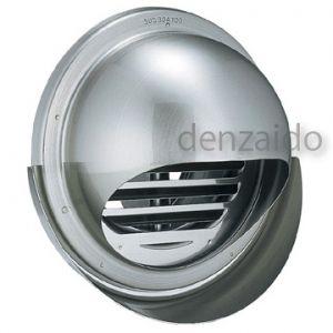 バクマ工業 丸型フード付換気口 水切り付 開口部:大 防火ダンパー付 アミ付 取付穴付 ステンレス製...