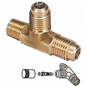 BBKテクノロジーズ アクセスバルブ ティ 1/4オスフレア(2方向) パイプネジ:1/8NPT 3...
