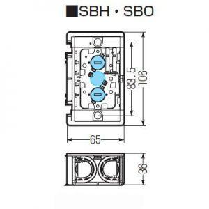 未来工業 台付スライドボックス 1ヶ用 SBHの詳細画像3