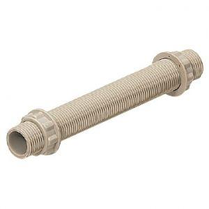 未来工業 全ネジパイプ ネジ全長160mm ネジの呼びG1/2 取付穴径φ21〜φ22 ベージュ C...