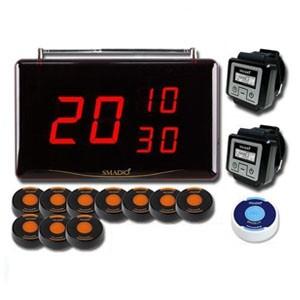 マイコール 業務用呼び出しベル スマジオ 受信1+消去1+送信10+腕時計型レシーバー2セット ブラ...