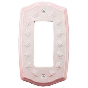 スガツネ工業 スイッチ・コンセントプレート ポタリーローズシリーズ ピンク PXP-PR01-PK