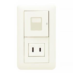 神保電器（JIMBO） J・WIDEシリーズ スイッチ・コンセント組合せ 1連3