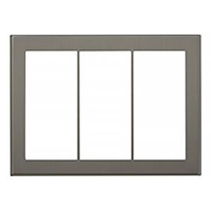 神保電器 スイッチプレート スリムサスト  3連用 WSP-3